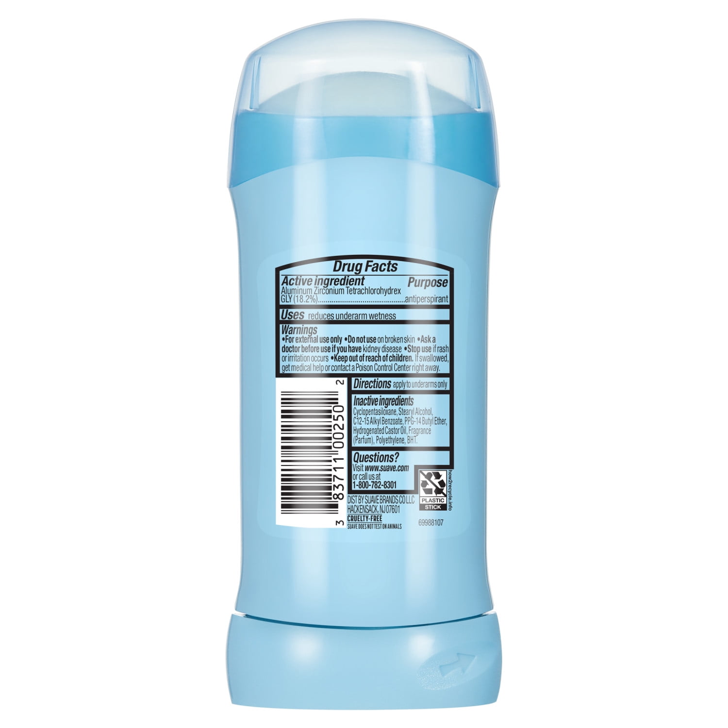 Suave Antiperspirant Deodorant For Women, 48hr Protection, Powder Scent, 2.6 oz