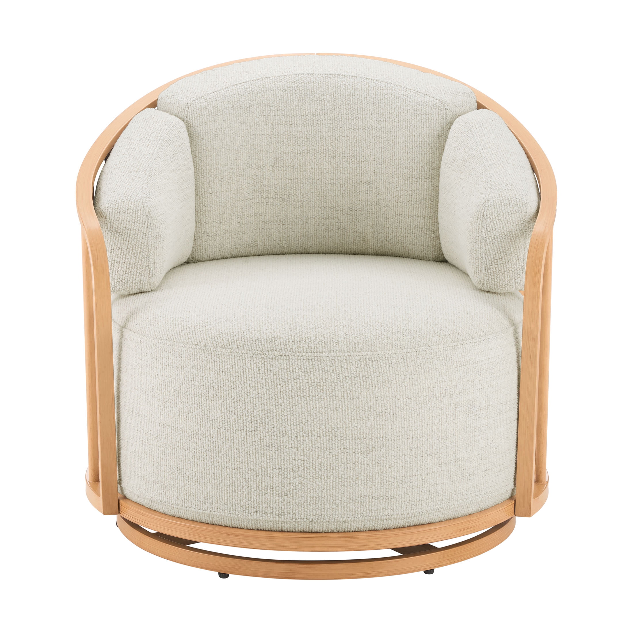 Better Homes & Gardens Lillian Swivel Birdcage Accent Chair, Cream Boucle