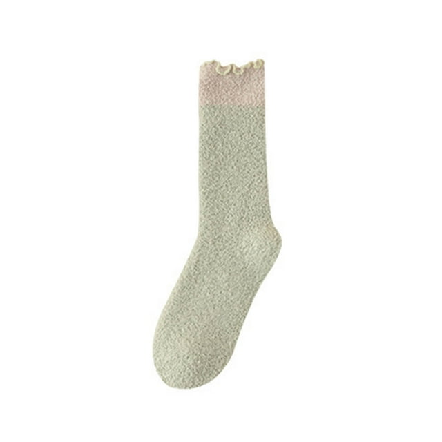 Ohufall Women's Winter Mid Tube Socks With Fleece For Warmth And Cold Protection Fleece Socks