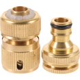 thumbnail image 1 of 1 Pair Repair Connector Quick Connect Garden Hose Fitting Garden Hose End Replacement, 1 of 2