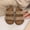 Khaki, variant on Walking Sandals Boys Girls Faux Leather Anti-Slip Adjustable Buckle Comfortable Beach Sandals Open Toe Low Heel Khaki 1.5(34)