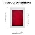 thumbnail image 4 of 5x7 Shadow Box Frame White Wood | With a 3/4" Usable Display Depth | Includes a Red Real Suede, 4 of 6