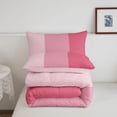thumbnail image 5 of Erosebridal Abstract Stripes Twin Comforter Sets,Minimalist Striped Bedding Set,Pink Reversible,2pcs,1 Comforter and 1 Pillowcase, 5 of 7