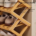 thumbnail image 6 of No-Assembly Bamboo Rack, 2-10 Tiers Bamboo Shoe Rack, Foldable Bamboo Vertical Shoe Organizer, Multifunctional & Space-Saving, For Entryway, Closet, Corner, Bedroom, Hallway (Walnut, 7 Tiers), 6 of 9