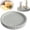 White/1Pc/5", variant on Aoyunhp 1Pc Round Decorative Tray,Bathroom Vanity Tray,Coffee Table Tray,Suitable for Storage and Organization of Jewelry Toilet Water Tank,5 Inch Resin Circle Tray Decor,Beige