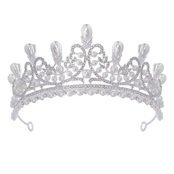 BERTDOMD Elegant Bridal Tiara with Rhinestones and Fake Wedding Headpiece for Brides Hair Jewelry for Women Delicate Hair Decoration