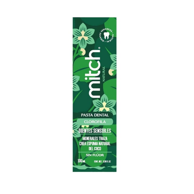 Pasta Dental Mitch Premium Clorofila 100ml Sin Flúor Vegan Original
