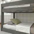 thumbnail image 4 of Max & Lily Twin over Twin Low Bunk Bed, Modern Farmhouse Solid Wood Bunk Beds for Kids, Driftwood, 4 of 9