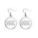 thumbnail image 1 of Frase corta de estudiar ciencias sociales Pendientes pendientes de plata colgantes joyas señora Unbranded M, 1 of 3