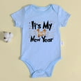 thumbnail image 2 of Baby Boys Romper My First Christmas Baby Boy Outfit New Year Cute Casual Jumpsuit Letter Print Boy Girl Bodysuit Light Blue 3-6 Months, 2 of 4