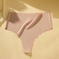 thumbnail image 2 of GEWSEY Seamless High Waisted Underwear for Women Cheeky Underwear Wave Edge No Show Bikini Panties Ribbed Panties (Light Yellow, M), 2 of 3