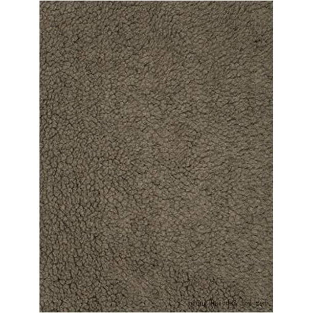 Heavy Duty Sherpa Sheep Skin 60" Wide Sold By The Yard (Taupe With Black Floss)