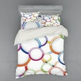 thumbnail image 2 of Ambesonne Colorful Bedding Set 3 Pcs, Circles Rounds Pattern, Twin, Multicolor, 2 of 3