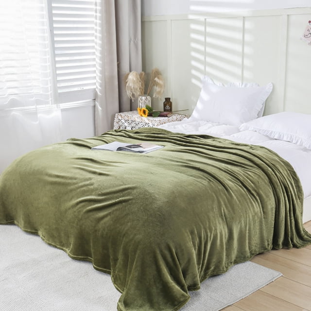 Super Soft Warm Solid Warm Fleece Blanket Throw Rug Sofa Bedding