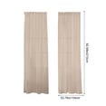 thumbnail image 3 of Horivan Set Of Two Sheer Curtain Panels Rod Pocket Light Filtering Window Drapes For Living Room Bedroom, 3 of 6