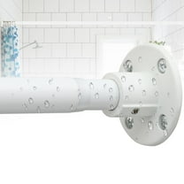 Shower Curtain Rods 29-64 inch, Adjustable Heavy Duty for Bathroom, White