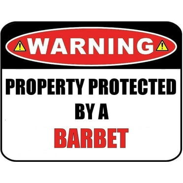 Warning Property Protected by a Barbet 9 inch x 11.5 inch Laminated Dog Sign