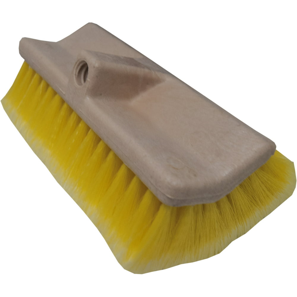 10" Car Wash Brush Bi Level Vehicle Wash Brush Yellow
