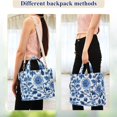 thumbnail image 4 of FORMRS Womens Corduroy Tote Bag Crossbody Shoulder Handbag with Pocket, Blue Floral Pattern, 4 of 7