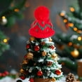 thumbnail image 5 of Dmlowu Christmas Tree Topper - Plush Xmas Hat Tree Topper, Hollowed Christmas Tree Toppers, Plug In Christmas Tree Decorations for Home Office Holiday Party, 2.36 inch, 5 of 10