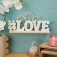 thumbnail image 4 of 3D Wooden Alphabet Letters Set - Freestanding Room Decor Letters - Wedding & Party Tabletop Decor - Customizable Wooden Craft Set - 54 pcs, 3.13 in H x 0.6 in Thick, White, Engineered Wood, 4 of 9
