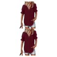 thumbnail image 4 of Minnieouse Blusa holgada para mujer, camisa bonita informal con flores, disfraz de vacaciones en la playa, fiesta de verano, Top fresco, Type12 NO12, 4 of 6