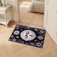 thumbnail image 2 of ODIKA 2'x3' Ultra-Soft Accent Mat, Celestial Sun Moon Face Scroll Border Distressed Astrology Round None Washable, Bare feet friendly, Easy Care Indoor rug for Bedside, Footrest, 2 of 7