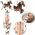 thumbnail image 2 of Hand-made Copper Horse Wind Chimes Commemorative Gift Wind Chime Antique Flying Horse Pendant Symbolizes, 2 of 7