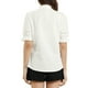 thumbnail image 3 of Blusa de cuello alto con botones y volantes para mujer INSPIRE CHIC de manga corta XS blanca, 3 of 8