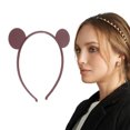 thumbnail image 2 of Unique Bargains 1 Pc Cute Frosted Bears Headbands for Women Purple, 2 of 6