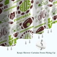 thumbnail image 6 of Green Football Monogram Pattern Shower Curtain 72"x72" ,Bathroom Decorative Shower Curtains Set with 12 Hooks,Modern Waterproof Washable Shower Curtain, 6 of 6