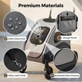 thumbnail image 3 of Extra Large Dog Stroller, Steel Pipe Dog Cart & Dog Push Cart with Wheels, Brakes and Shock Absorption, Foldable Dog Stroller with Adjustable & Removable Handle for Large Pets, Black, 3 of 8