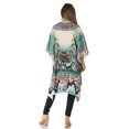 thumbnail image 2 of Sakkas Zeni Women's Short sleeve V-neck Summer Floral Print Caftan Dress Cover-up - 481 - One Size, 2 of 5