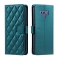 thumbnail image 4 of Crossbody Strap Case for Samsung Galaxy Note 9 Wallet PU Leather Elegant Diamond Patterned Credit Card Holder Full Body with Wrist Lanyard Strap Soft TPU Bumper Magnetic Closure Phone Cover,Green, 4 of 10