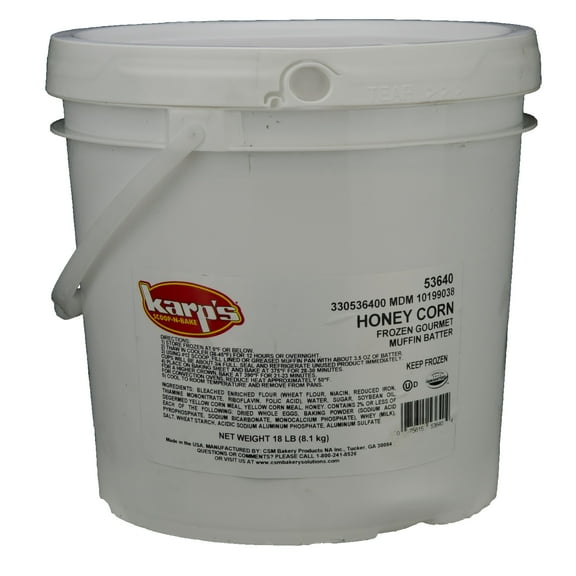 Baker and Baker Karps Scoop N Bake Honey Corn Muffin Batter, 18 Pound - 1 each.