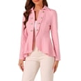 thumbnail image 1 of BLAZER GÓTICO PEPLUM M DE MUJER CON CUELLO CAÍDO Y HEM DE ALTA BAJA ABIERTO M ROSA, 1 of 6