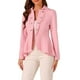 thumbnail image 1 of BLAZER GÓTICO PEPLUM M DE MUJER CON CUELLO CAÍDO Y HEM DE ALTA BAJA ABIERTO M ROSA, 1 of 6