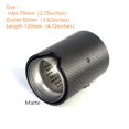 thumbnail image 1 of 1 Piece Glossy Black Matte M Logo Carbon Fiber Exhaust Tip For BMW M2 M4 M5 M6 M135i M235i M440i M140i M240i M335i M340i M435i M435i~14179, 1 of 1