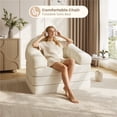 thumbnail image 3 of Yaheetech Convertible Sofa Bed 2-in-1 Folding Sleeper Chair Bed Corduroy Couch Bean Bag Chair for Living Room and Bedroom, Beige, 3 of 6