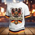 thumbnail image 2 of Telankuip Men's German Oktoberfest T Shirts Summer Short Sleeve Classic Crew Neck Festival Themed Graphic Tee Loose Comfortable Traditional Pattern Print Casual T-Shirt 1-White XS, 2 of 4
