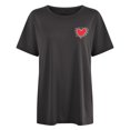 thumbnail image 4 of WILLBEST T-Shirt Femme Décontracté et à la Mode Imprimé Lettre Col Rond T-Shirt Surdimensionné, 4 of 4