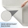 thumbnail image 4 of Arkwright 2 Piece 100% Cotton Bathroom Rug Set - High Absorbent Stylish Textured Woven Design Bath Mat, Slip Resistant Backing for Shower and Bathtub Floor, 17x24 & 20x32 in - Grey, 4 of 5