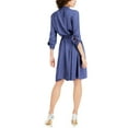 thumbnail image 2 of INC International Concepts INC Womens 3/4-Sleeve Shirtdress 16 Inkberry, 2 of 5