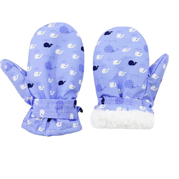 Zanarzt Kids Warm Gloves Winter Toddler Mittens Waterproof Winter Gloves Toddler Snow Cartoon Gloves for Kids Baby Winter Mittens for Girls Boys Yellow,2-4 Years