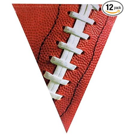 Amscam 129874 Football Plastic Pennant Banner, Party Decoration,Multicolor