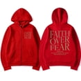 thumbnail image 4 of Y2K Faith Over Fear Jesus Christian Zip Up Hoodie Bible Verse Cardigan Sweatshirt Fashion Aesthetic Fleece Oversized Coat Street, 4 of 4