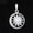 Black Agate, variant on Natural Crystal Stone Gemstone Round Sun with Moon Reiki Chakra Pendant Reiki-Snowflake Stone