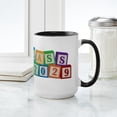 thumbnail image 4 of CafePress - Class Of 2029 Blocks Large Mug - 15 oz Ceramic Large White Novelty Mug, 4 of 4
