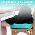 thumbnail image 3 of Premium Flamingo Pattern Memory Foam Seat Cushion Ergonomic Chair Pad for Office Chair, Car, Airplane & Bleachers Sciatica, Tailbone Hip & Back Pain Relief - Chair Cushion for Long Office Workers., 3 of 5