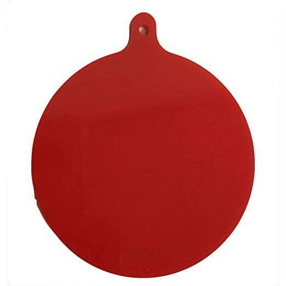 SIBE-R PLASTIC SUPPLY Red Acrylic Opaque Round Baubles Blank with Holes for DIY Kids Crafts Christmas Tree Ornaments Hanging [10 Pack] (Green and Red)